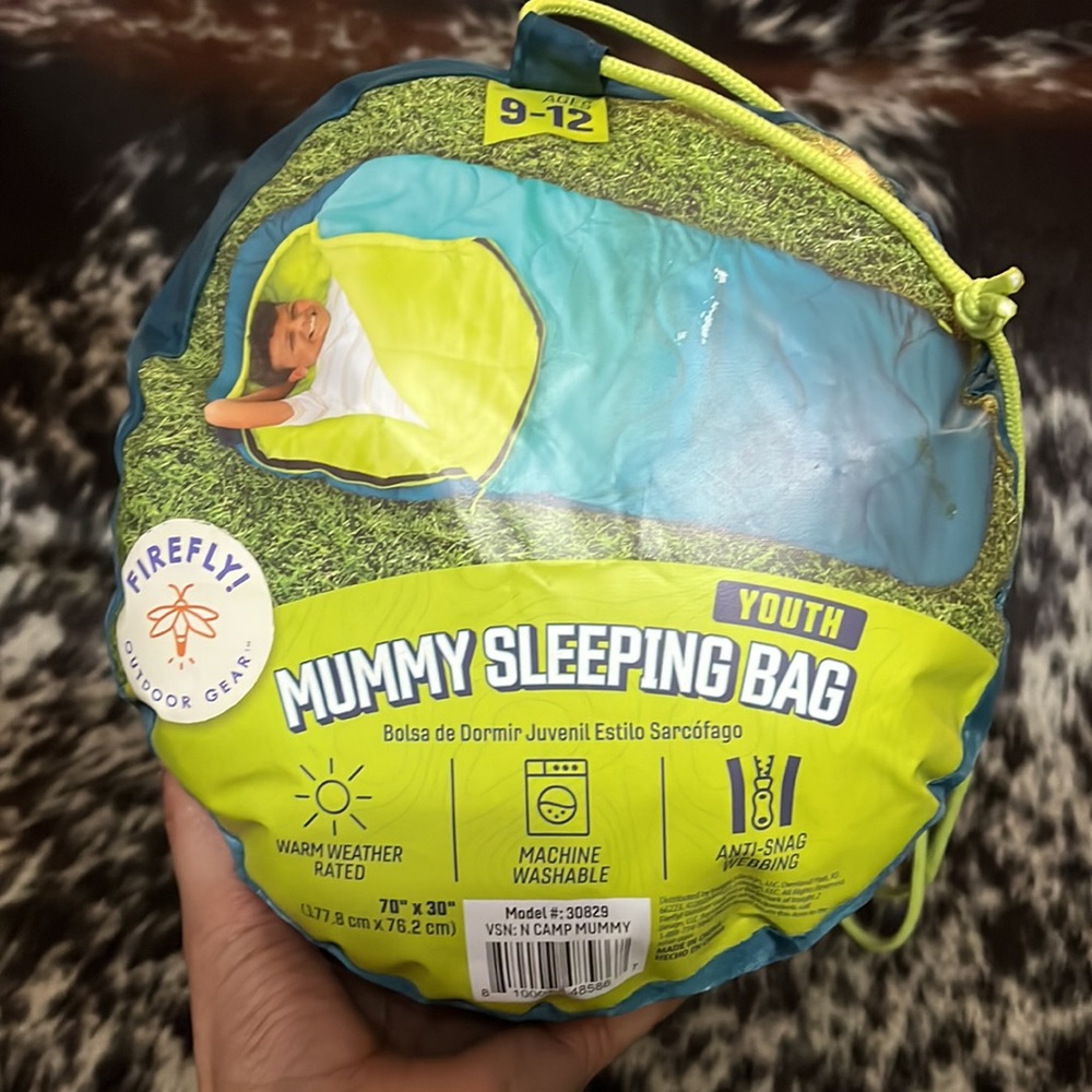 New Firefly Outdoor Gear Mummy youth sleeping bag teal and green, New Bug Tent